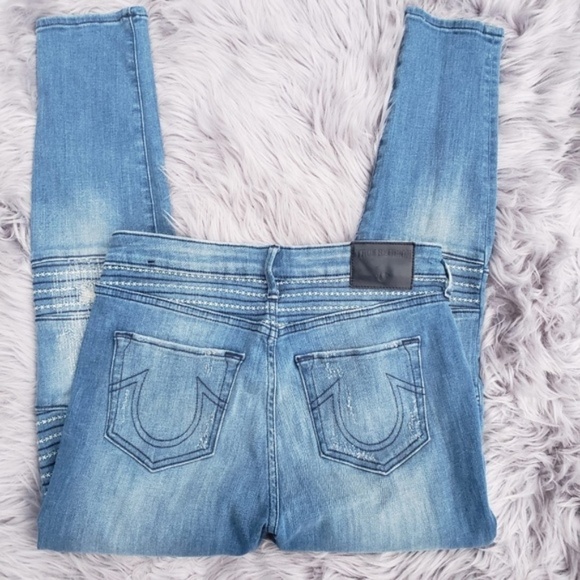 TRUE RELIGION HALLE mid rise super skinny jeans 27 - Picture 8 of 8